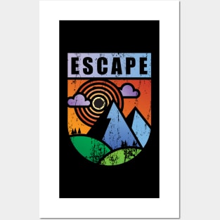 Escape to Sunset Mountain Posters and Art